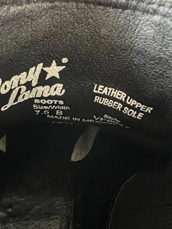 Tony Lama boots Coco short ankle booties womens 7.5 black leather snip toe - Picture 10 of 10